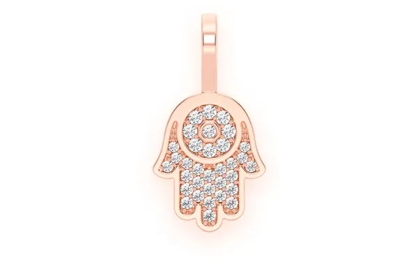 0.20CTW Diamond Mini Hamsa pendant