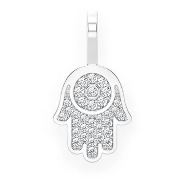 0.20CTW Diamond Mini Hamsa pendant