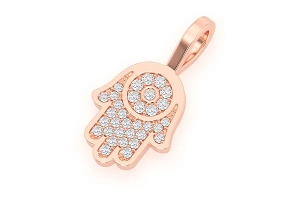 0.20CTW Diamond Mini Hamsa pendant