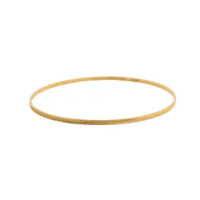 10k Gold x Chevron-Patterned Bangle