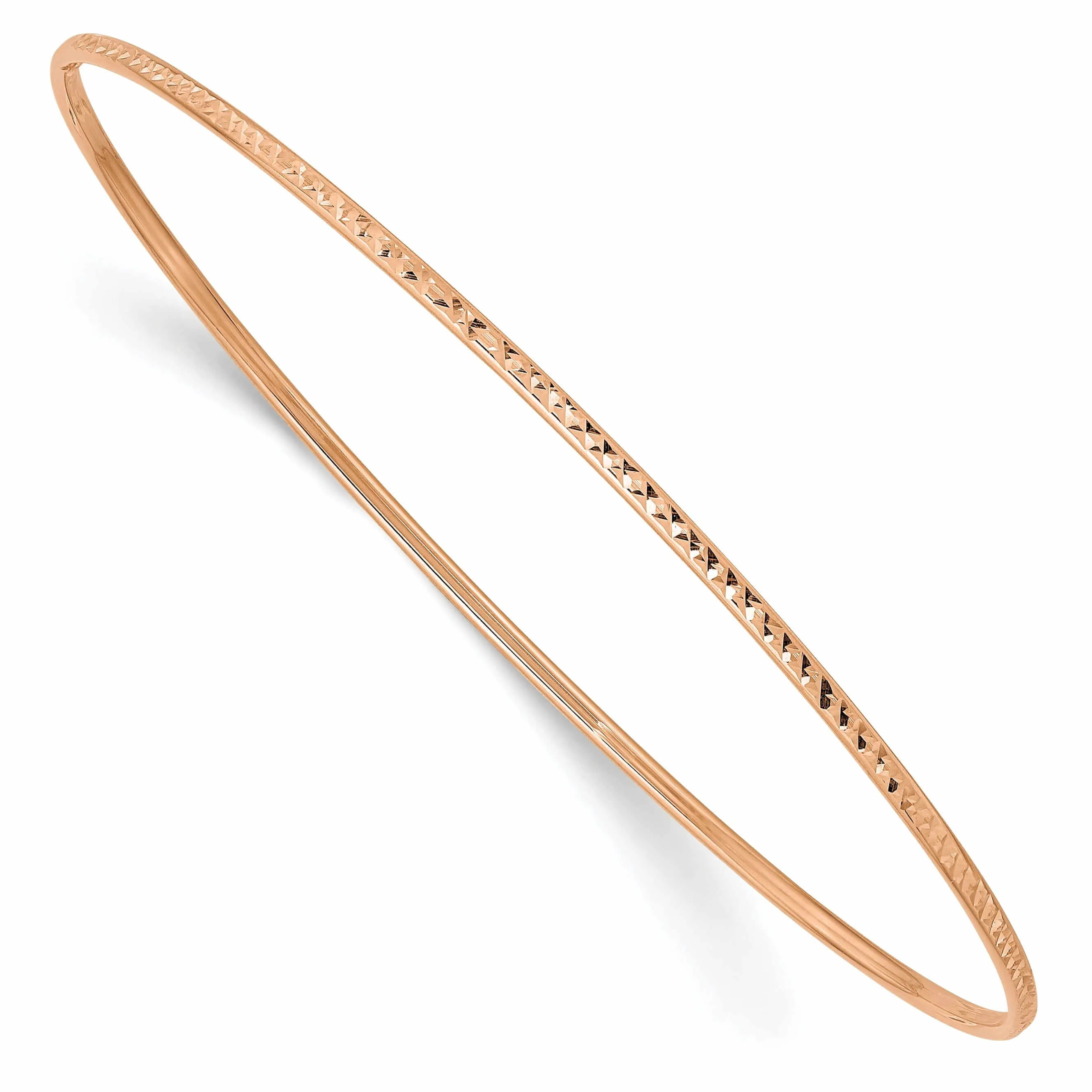 14k 1. Gold Diamond Cut Bangle Bracelet