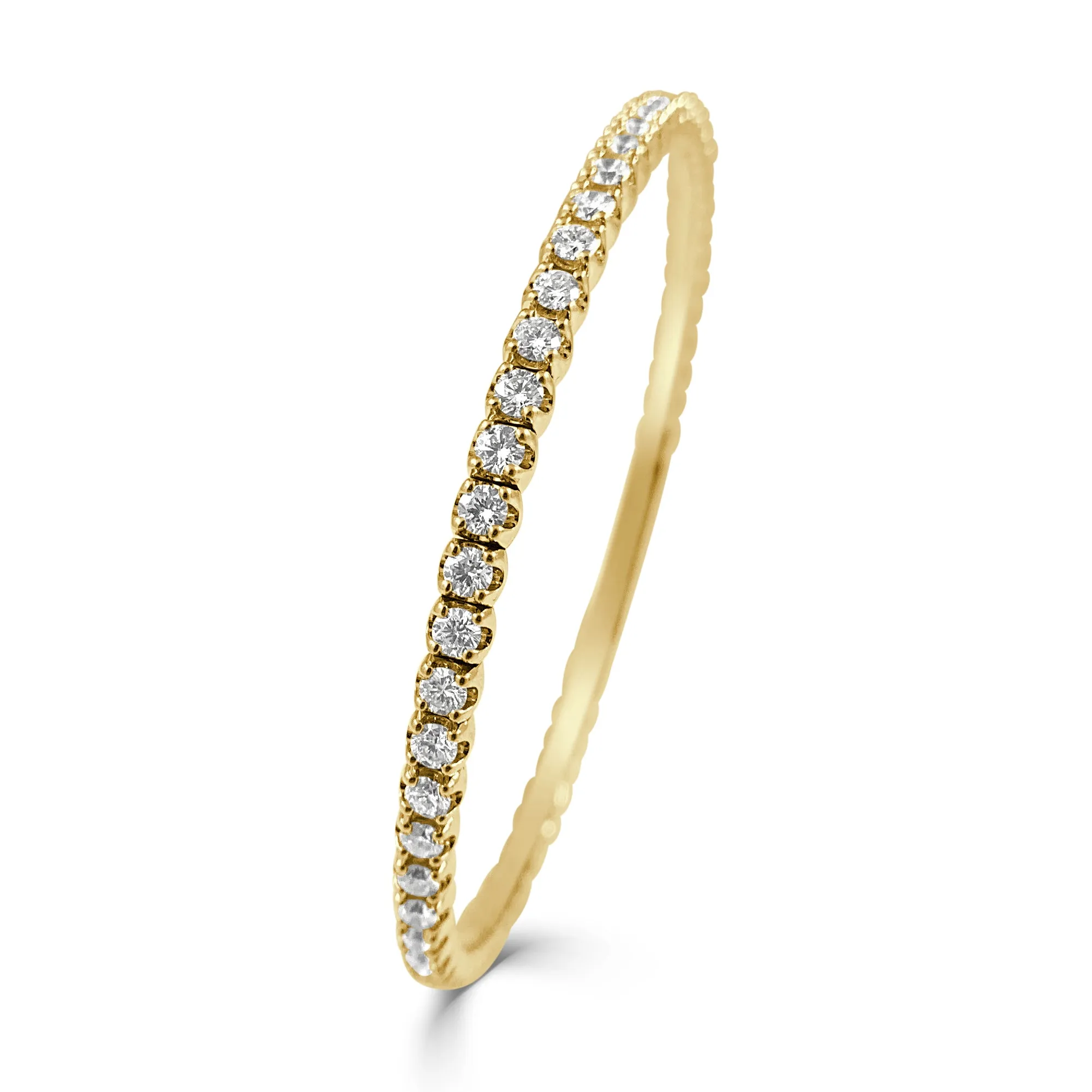 14k Gold & Diamond Flexible Bangle - 2.71ct