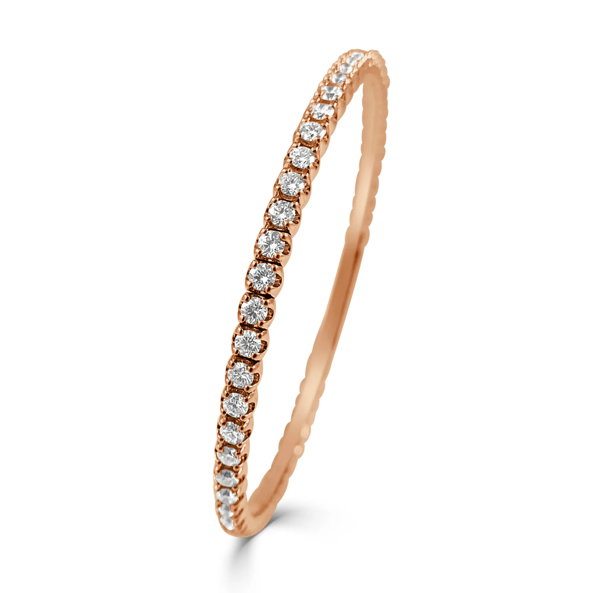 14k Gold & Diamond Flexible Bangle - 2.71ct