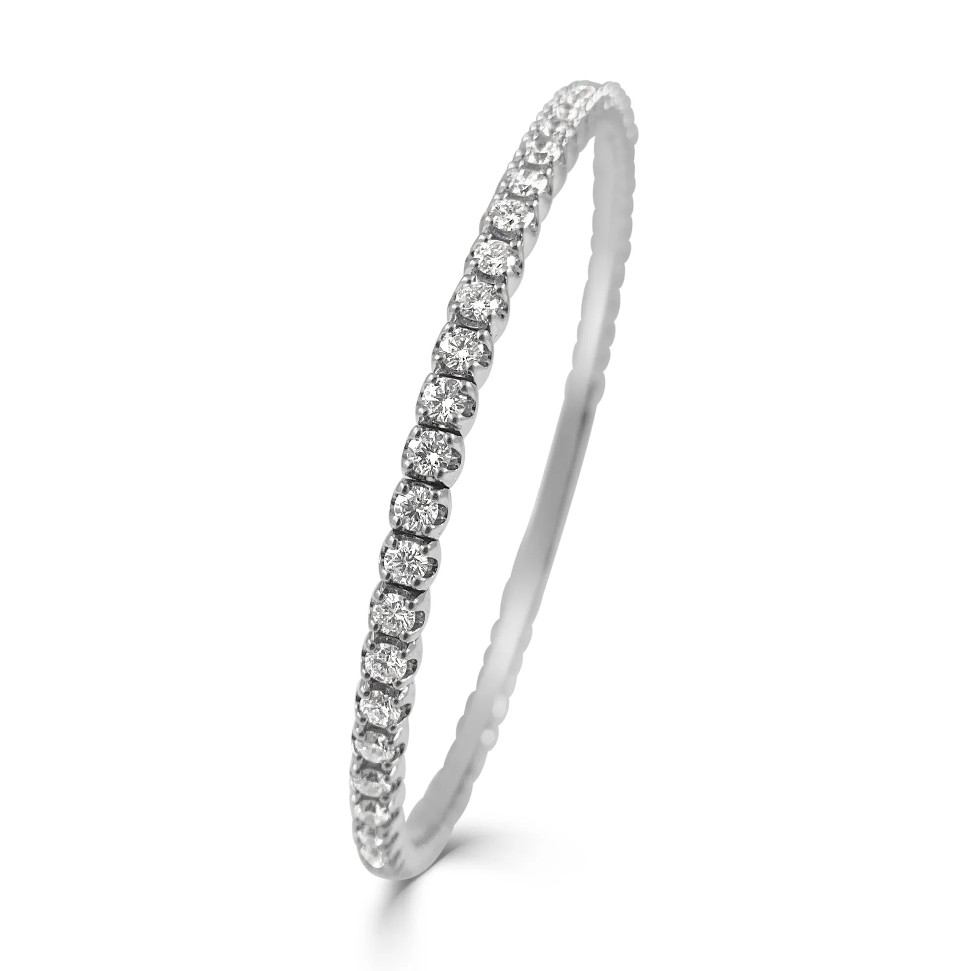 14k Gold & Diamond Flexible Bangle - 2.71ct