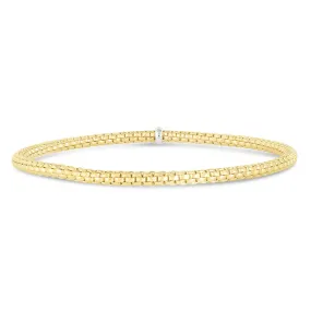 14K Gold Popcorn Stretch 3mm Bracelet