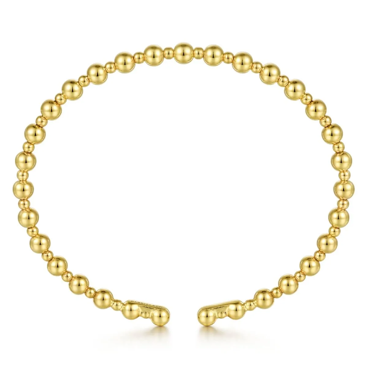 14K Yellow Gold Bujukan Open Bangle - BG4602-62Y4JJJ