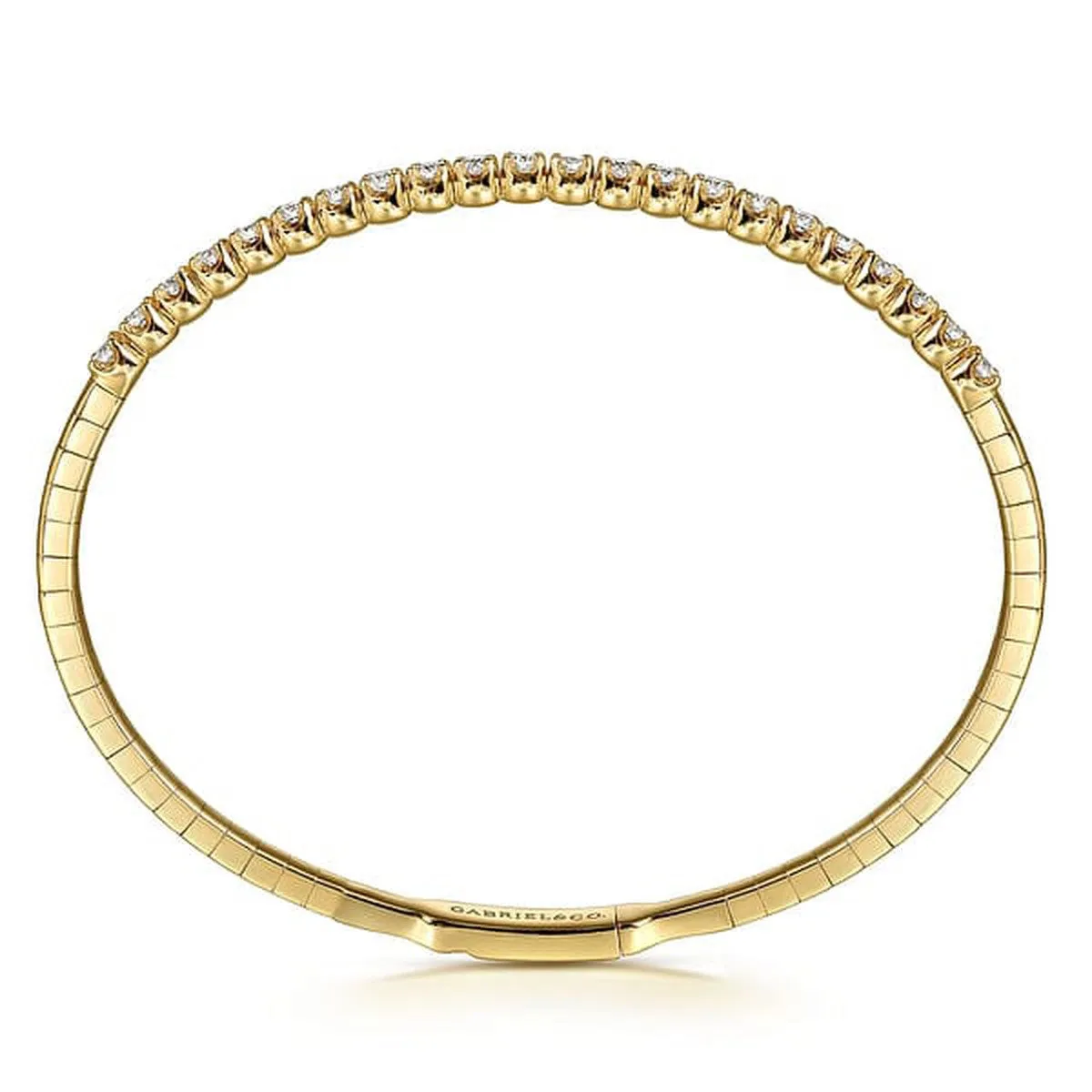 14K Yellow Gold Diamond Bangle - BG3975-62Y45JJ