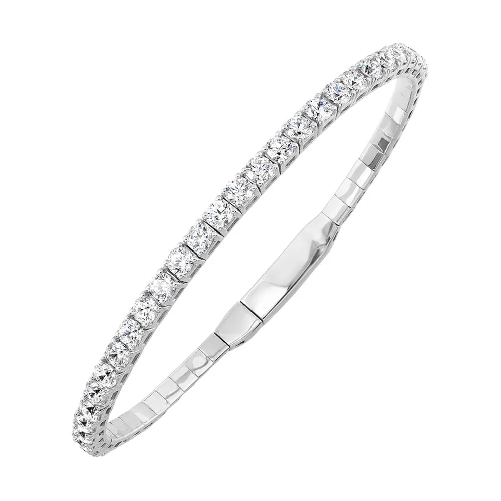 14Kt White Gold Diamond 2Ctw Bangle