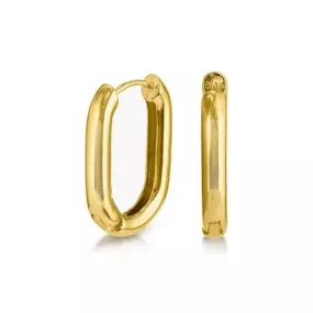 18K Gold-Filled Oval Link Hoop Earrings