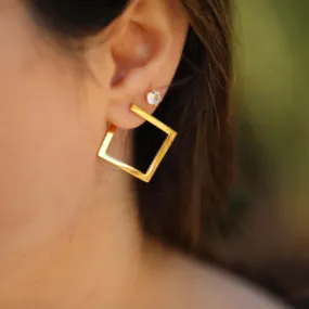 18K Gold-Filled Square Hoop Earrings