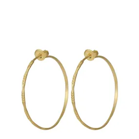 18K Gold Medium Moroccan Endless Hoop Earrings