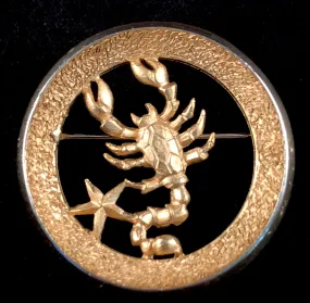 1970s Trifari Scorpio Zodiac Brooch