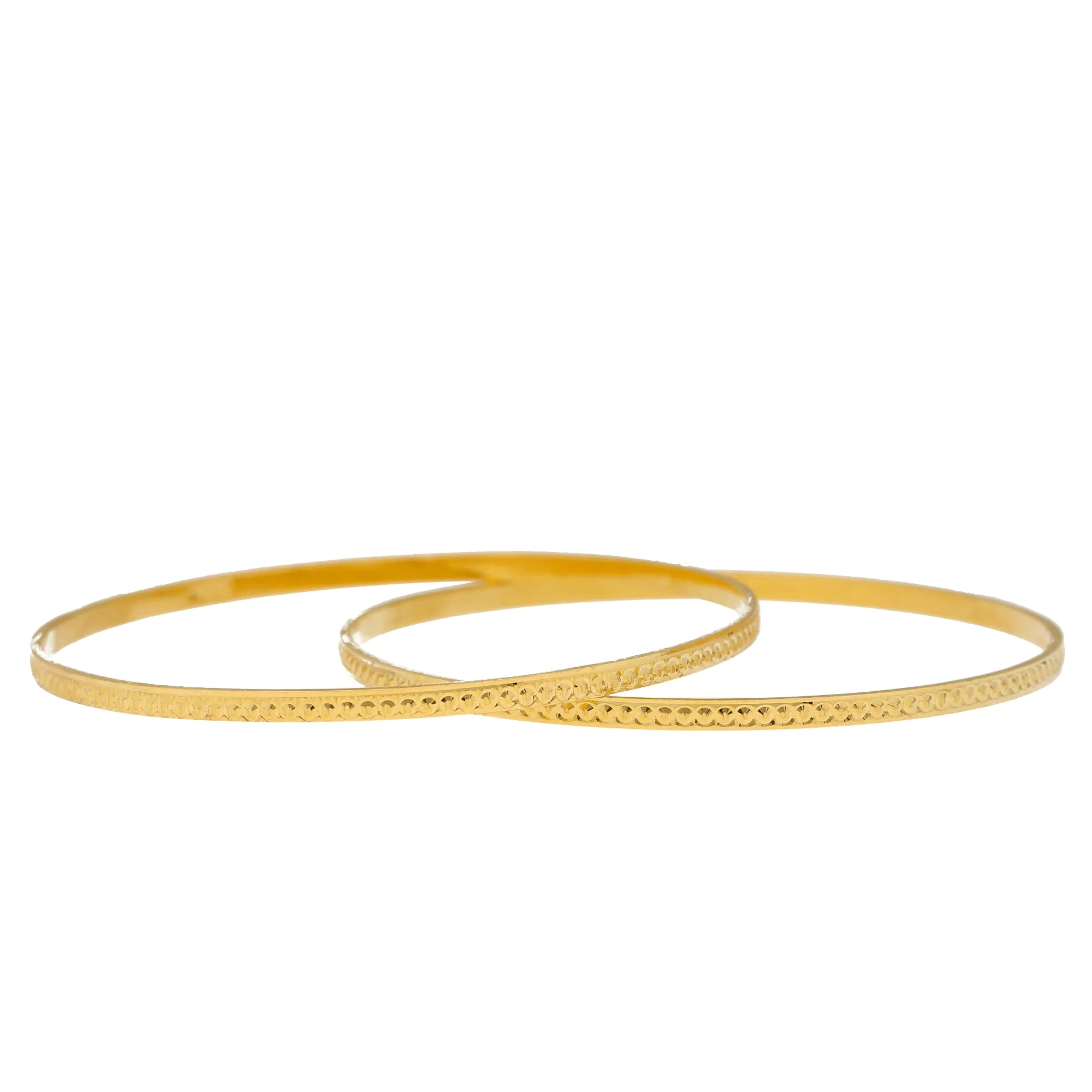 22K Yellow Gold Bangle Set of 12 (129.7gm)