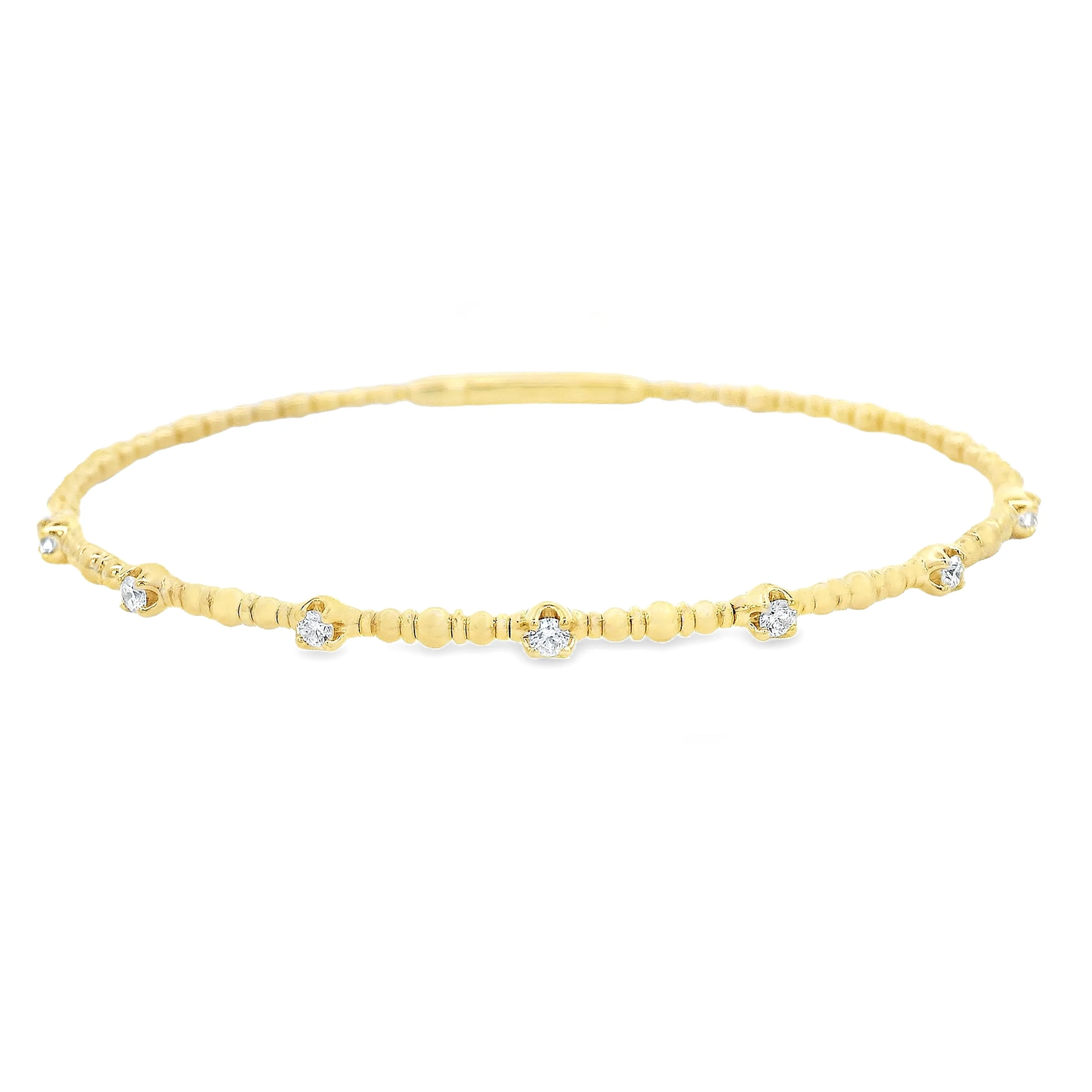 .25ct 14k Yellow Gold Diamond Bangle