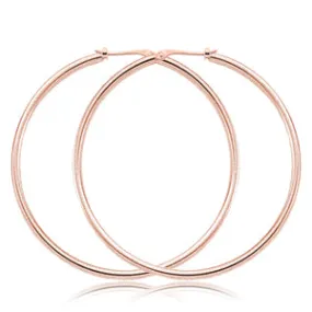 50mm Rose Gold Hoop Earrings