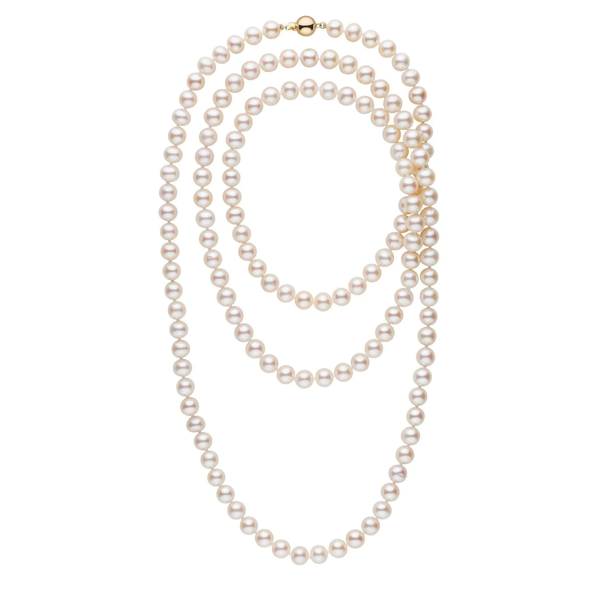 52-inch 8.5-9.5 mm AA  White Freshwater Pearl Necklace