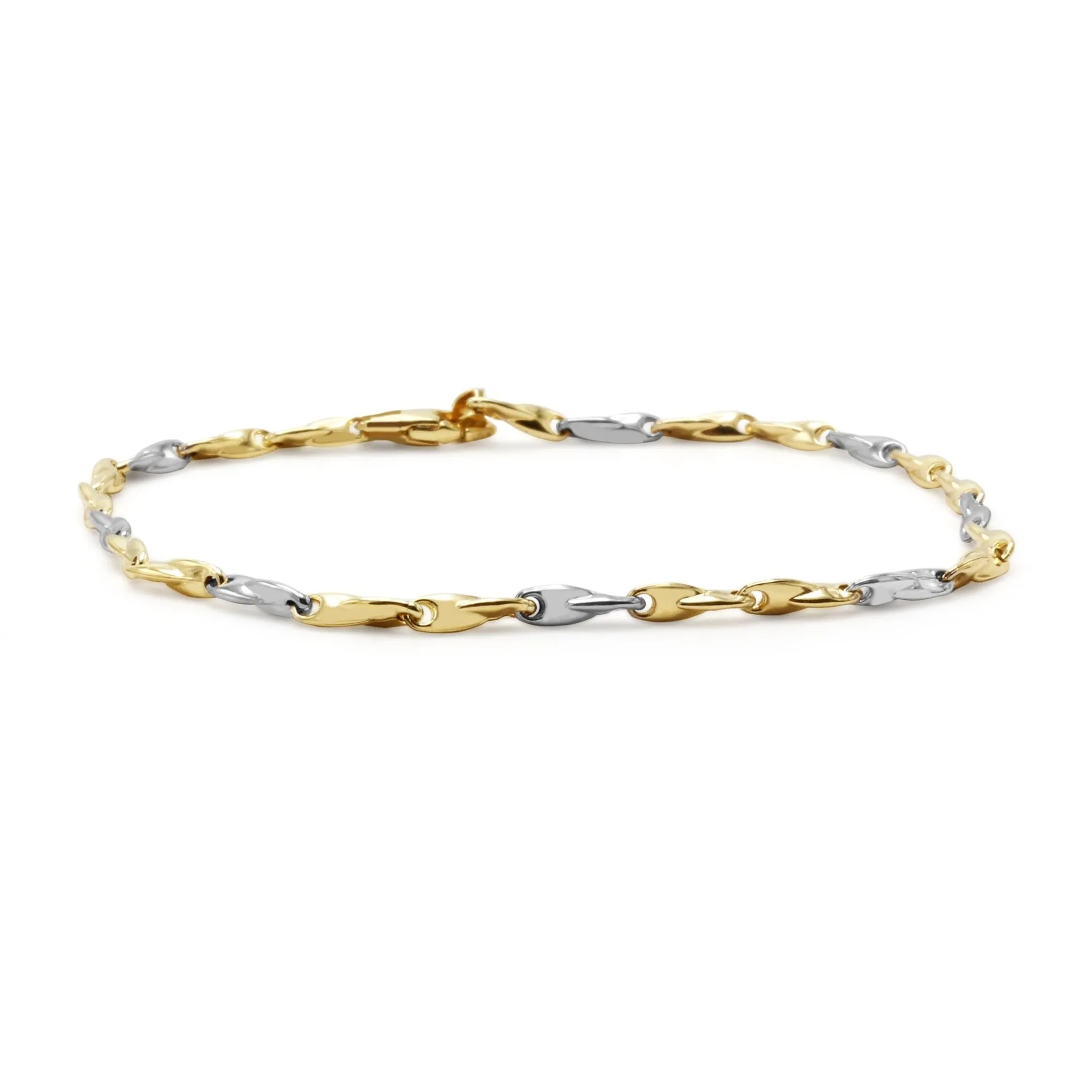 8.25" Bracelet - 18ct Yellow & White Gold