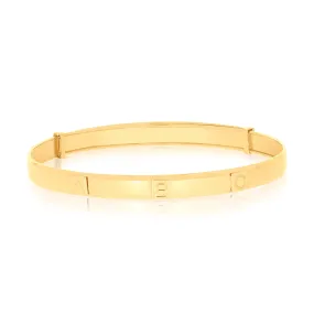 9ct Yellow Gold 45-55mm Expandable Baby Bangle