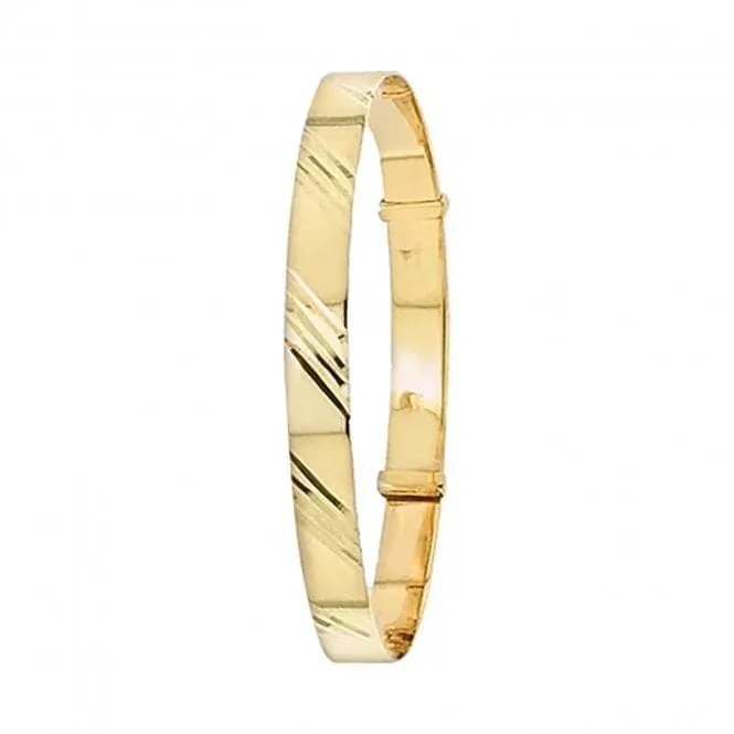 9ct Yellow Gold Babies Expansion Bangle BN406