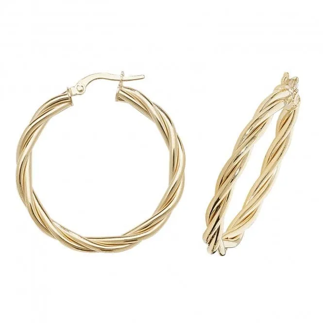 9ct Yellow Gold Hoop Earrings ER1006