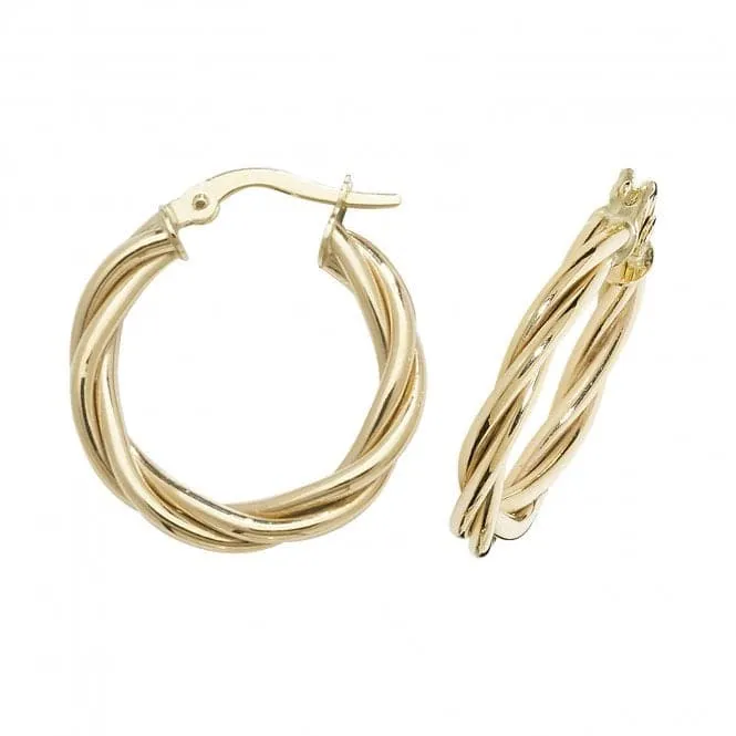 9ct Yellow Gold Hoop Earrings ER1006