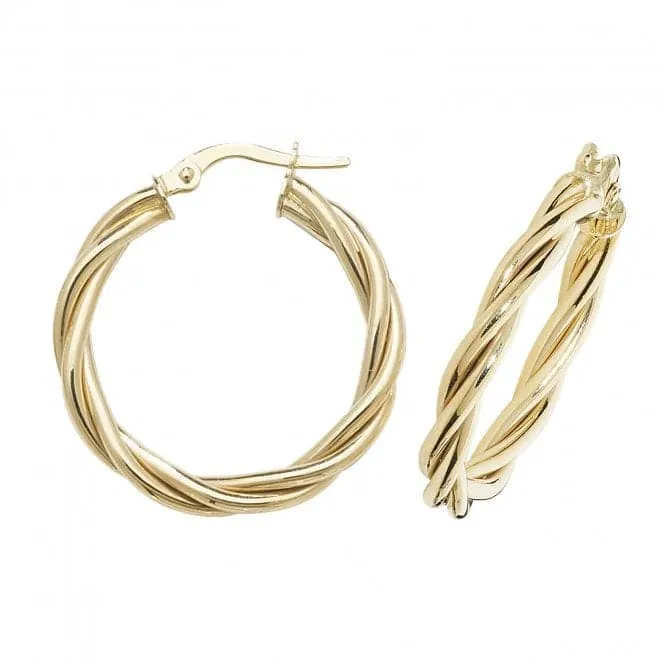 9ct Yellow Gold Hoop Earrings ER1006