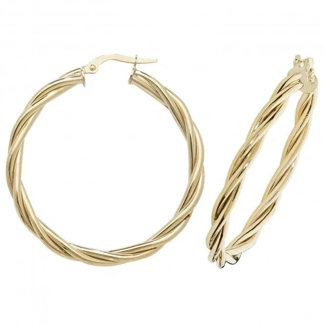 9ct Yellow Gold Hoop Earrings ER1006