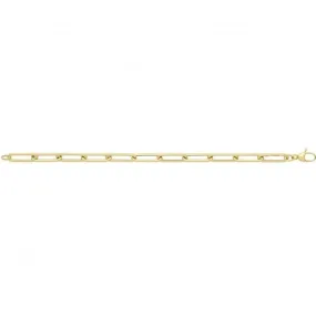 9ct Yellow Gold Ladies Paperclip Bracelet BR660