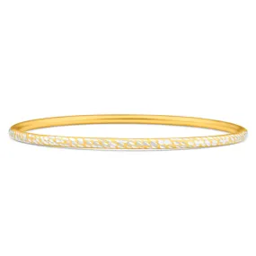 9ct Yellow Gold Silver Filled 3mm By 65mm Bangle