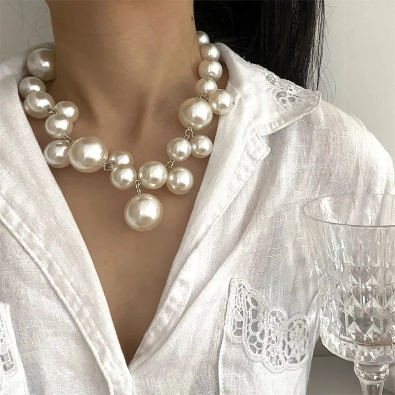 AC - Pearl Necklace: European-American style, trendy fashion for travel or weddings 2024