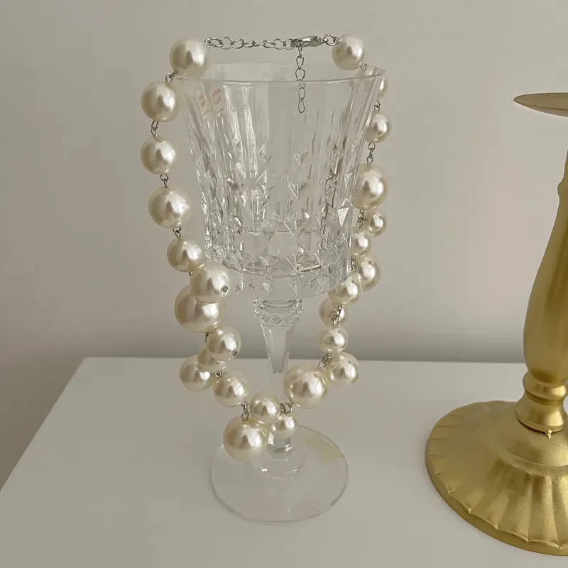 AC - Pearl Necklace: European-American style, trendy fashion for travel or weddings 2024