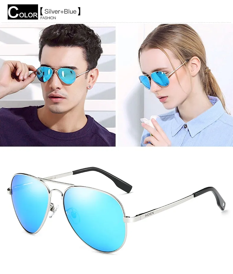 Aidien Unisex Full Rim Alloy Oval Myopic Reading Glasses Sunglasses 6606