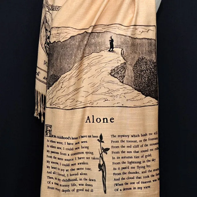 Alone by Edgar Allan Poe  Shawl Scarf Wrap