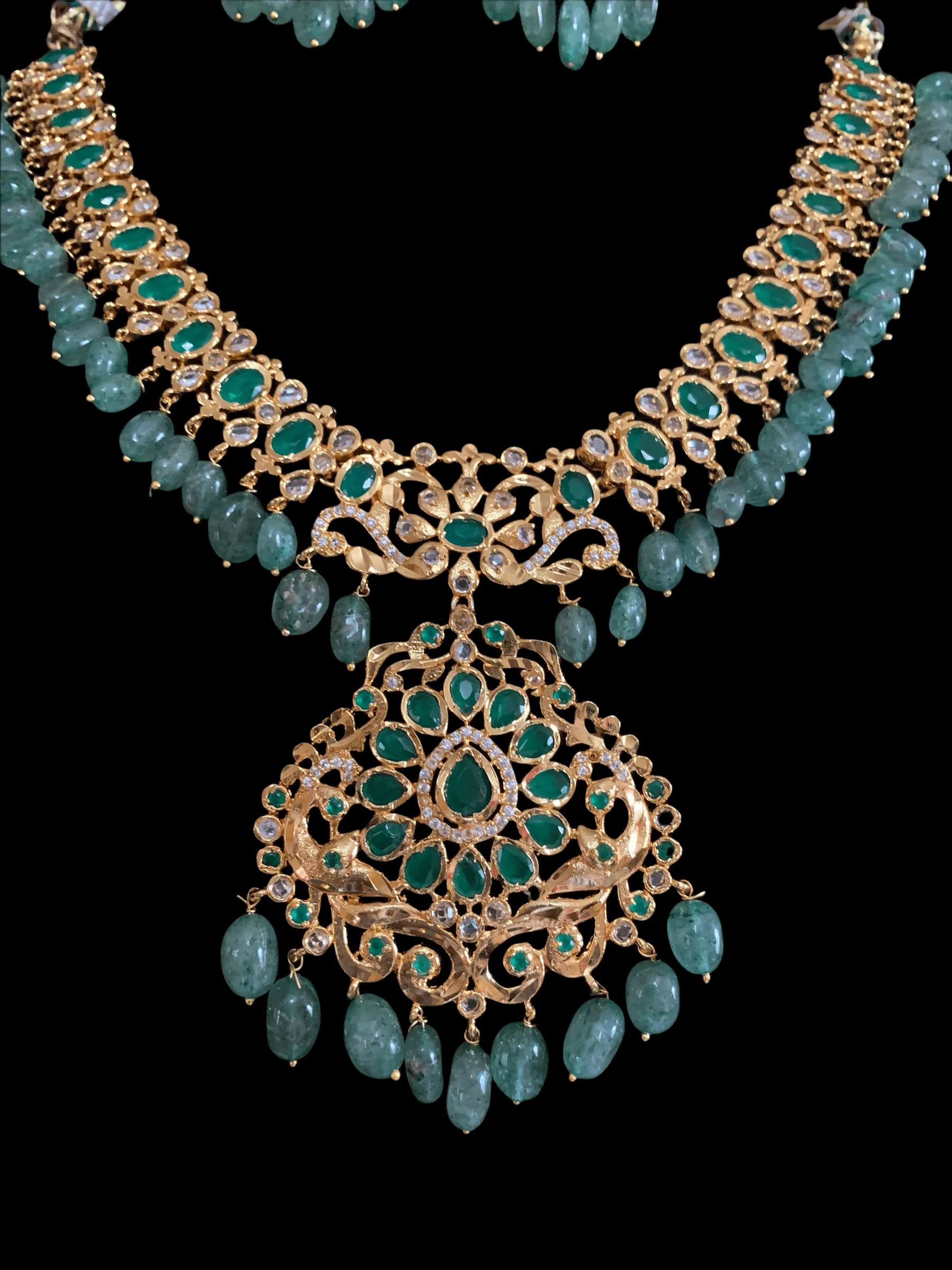 Amani emerald  necklace set (SHIPS IN 4 WEEKS    )