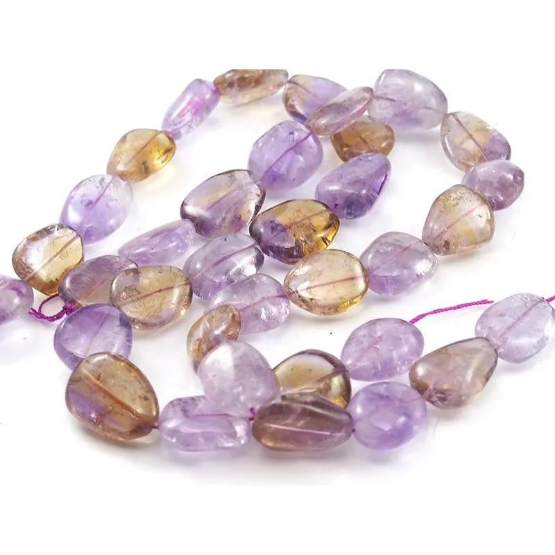 Ametrine Large Smooth Nugget Strand