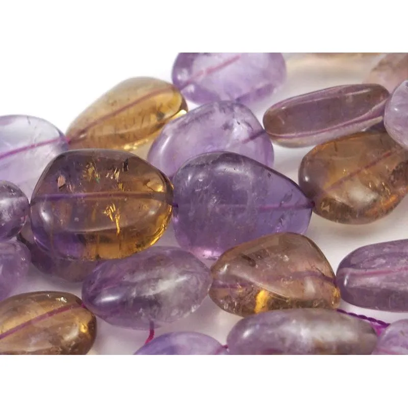 Ametrine Large Smooth Nugget Strand