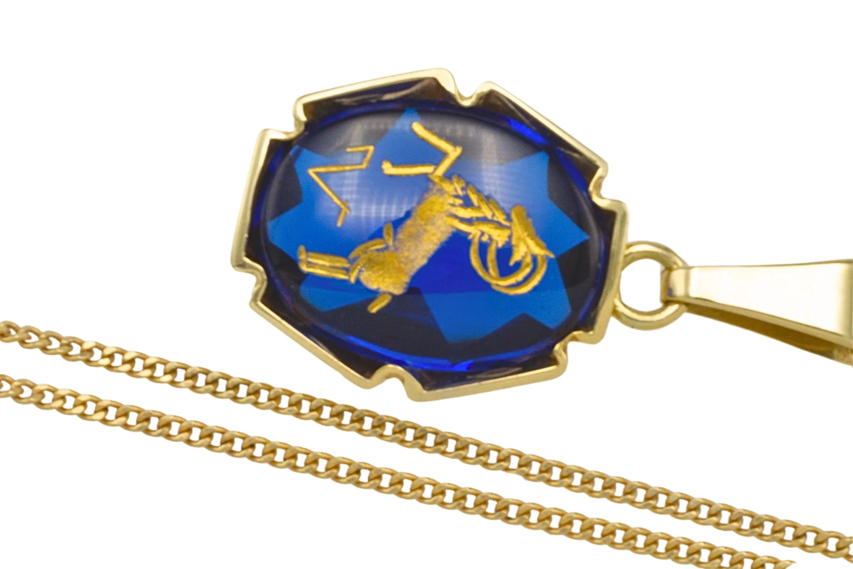 Aries zodiac pendant and chain