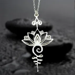 Artistic Lotus Flower Pendant Hippie Necklaces