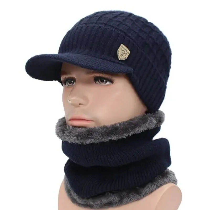 Beanie With Brim And Optional Matching Scarf