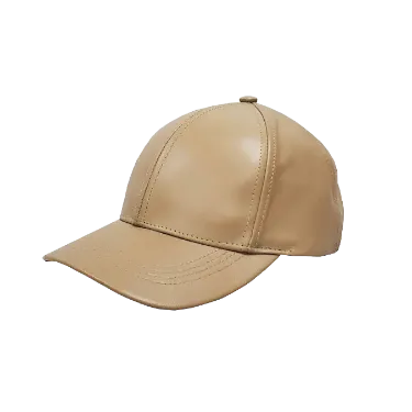 Beige Men's Leather caps 100% Genuine Leather Baseball Unisex Cap