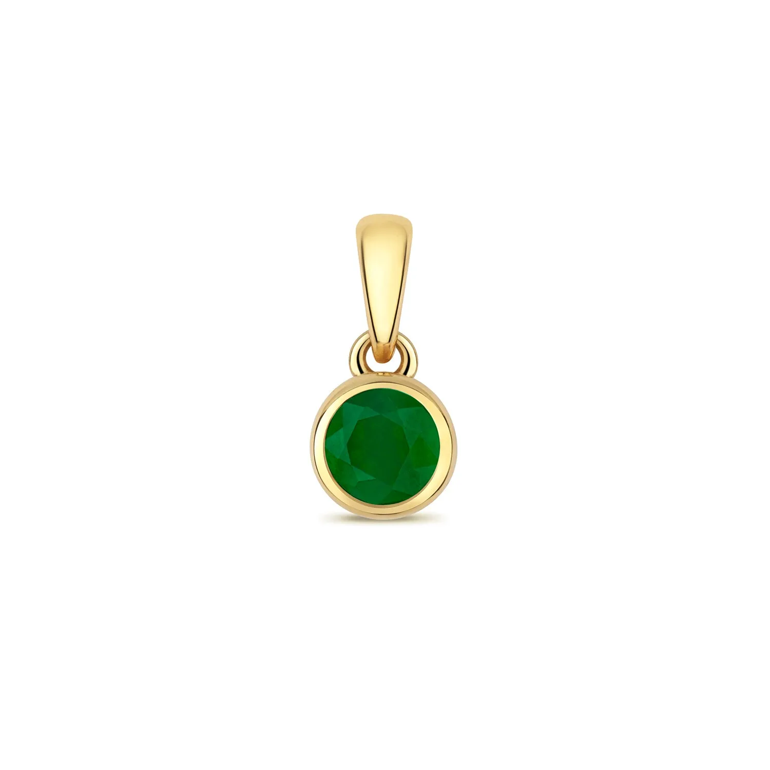 Bijou Collection Emerald Pendant and Earring Set | 9K Yellow Gold