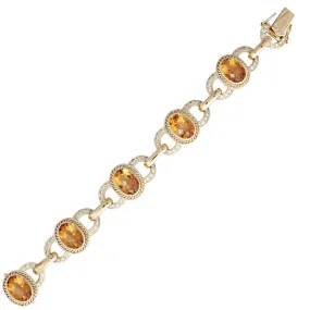 Bracelet- Citrine And Diamond (1455B)