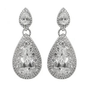 Bridged Pear Chandelier Earrings | 48mm