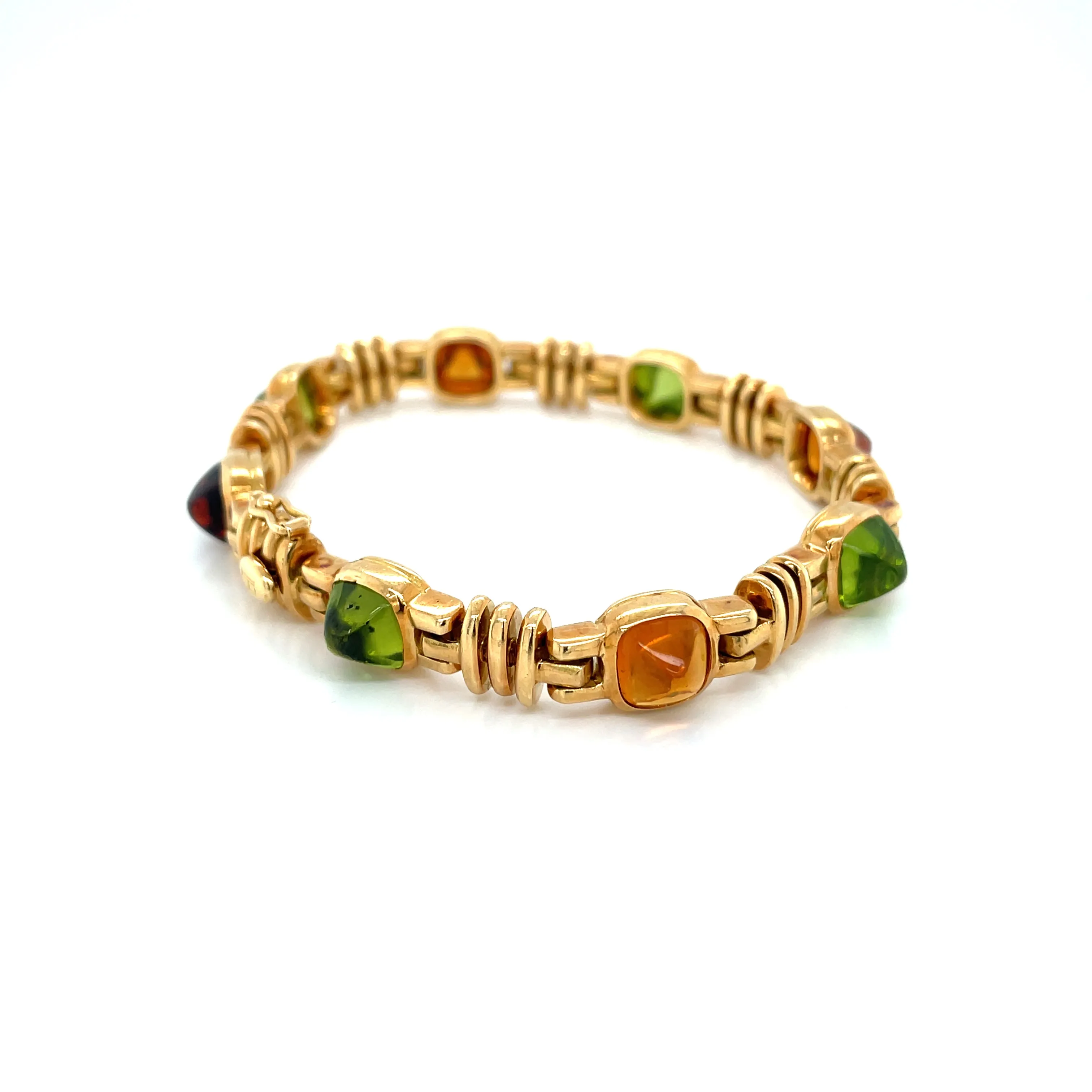 Bulgari Multigems Sugarloaf Cabochon Gold Bracelet