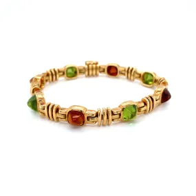 Bulgari Multigems Sugarloaf Cabochon Gold Bracelet