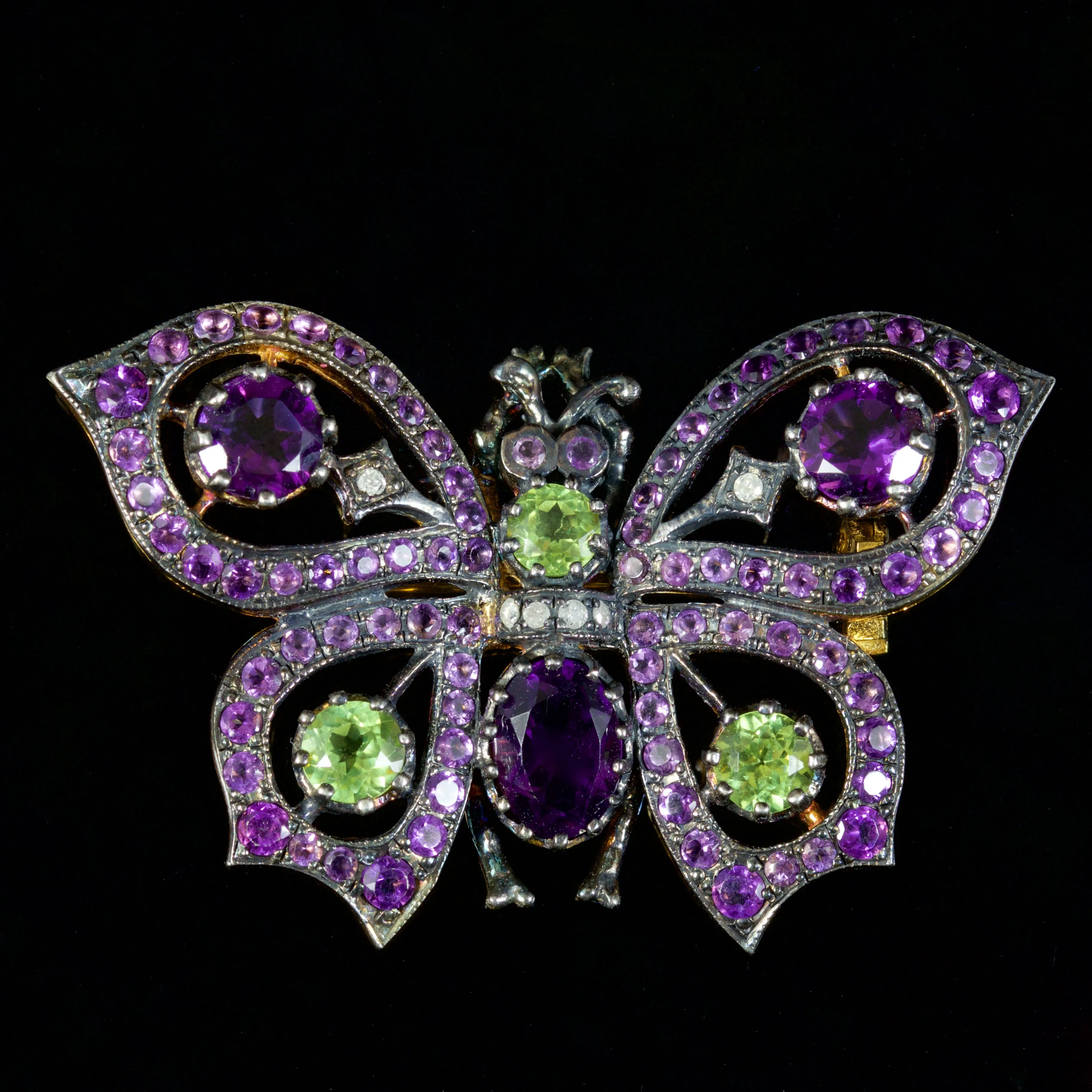 Butterfly Suffragette Brooch 9Ct Gold Silver Brooch