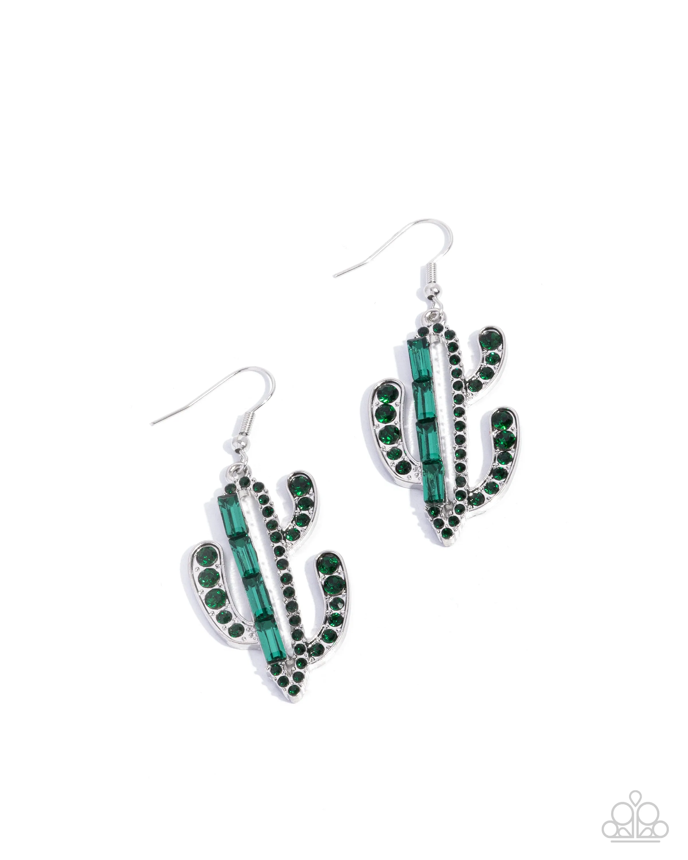 Cactus Confidence - Green Earrings