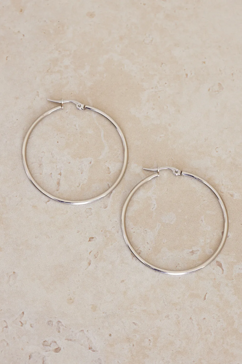 Cara Hoop Earrings - Silver