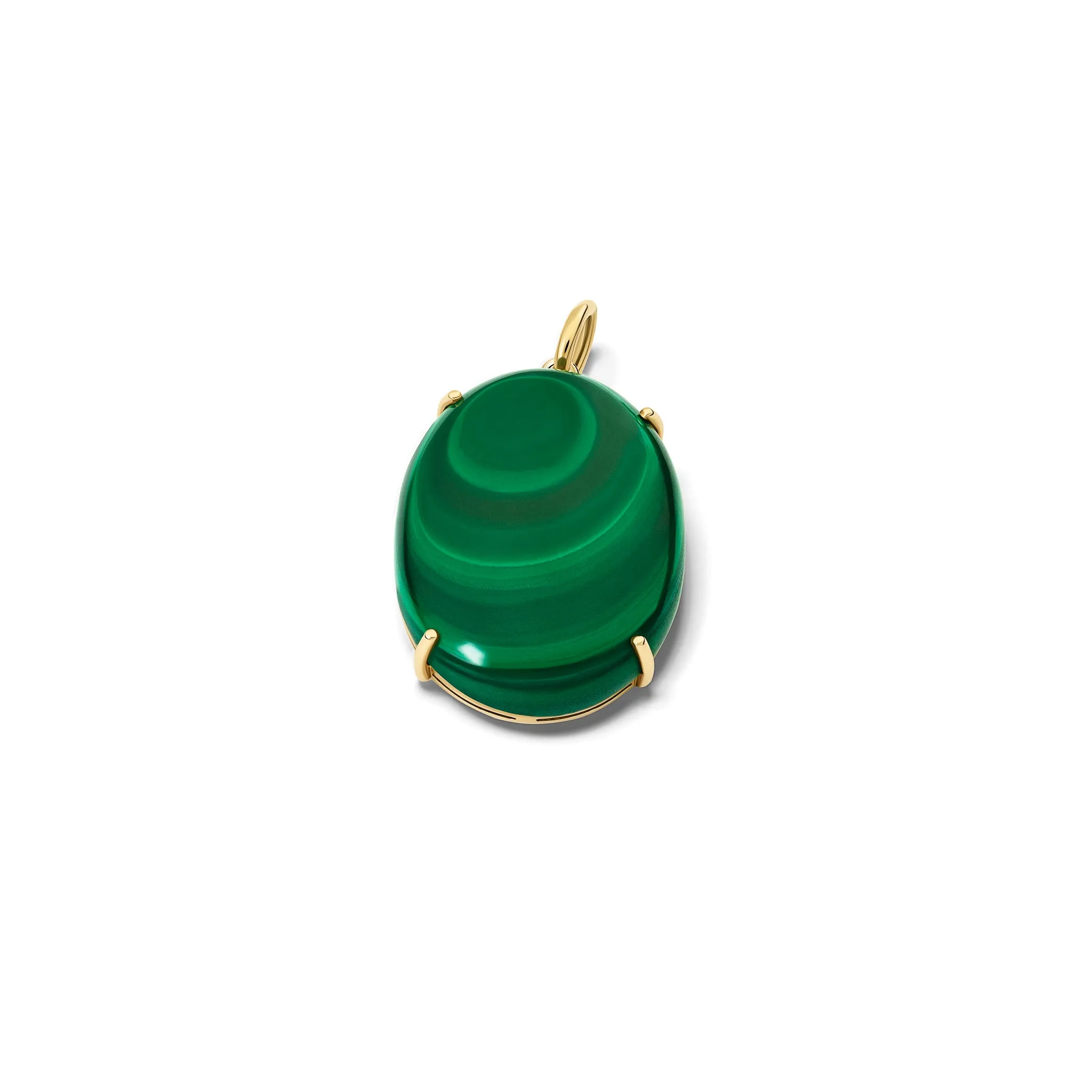 Carrelino Necklace Pendant Yellow Gold - Malachite