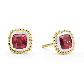 Caviar Color Rhodolite Garnet Caviar Stud Earrings